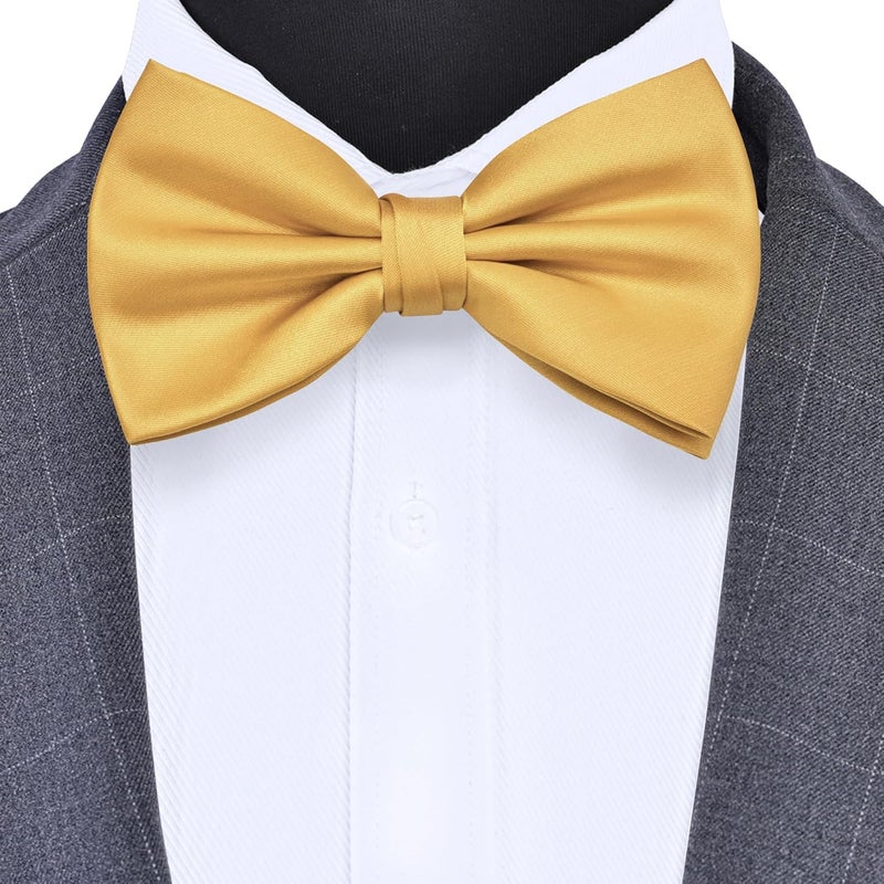 Branduce Mens Solid Color Adjustable Pre-tied Bow Tie for Men Party Wedding - Image 2